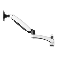 Support de bras de moniteur unique blanc réglable Angle d'inclinaison de 90 degrés Nouveau support d'ordinateur à ressort à gaz avec bras oscillant
