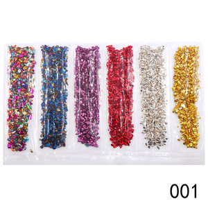 Bijoux d'ongles 3D style français, très demandés, avec dos transparent en or, argent et gravier de verre brisé pour les doigts - Product Image 6