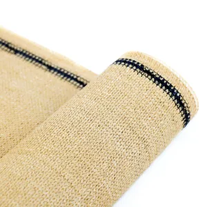 Hdpe Knitted Shade Cloth Garden Windbreak Netting Beige Color Plants Protection Net