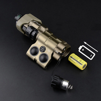 Visée laser MAWL C1+ en métal avec laser IR + laser rouge/vert/bleu + lumière de remplissage IR + lampe torche LED blanche 220 lumens, couleur tan