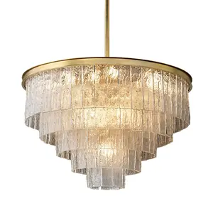 Hot Popular Hotel Lobby Large Project Commercial Lights Nordic Art Craft Glass Chandelier Pendant Lamp