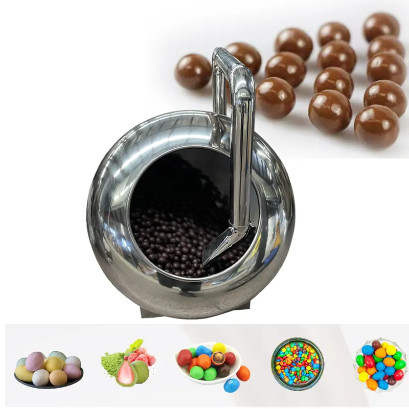 LST schokolade zuckerbeschichtete pfanne kleine gummibesen-beschichtungsmaschine 400 mm gummibesen süßigkeiten zuckerbeschichtungs- und poliermaschine