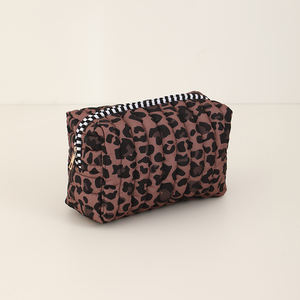 Sac de Cosmétiques en Polyester à Imprimé <span class=keywords><strong>Léopard</strong></span> en Gros, Organiseur de Maquillage Doux et Rembourré, Trousse de Toilette de Voyage - Product Image 3