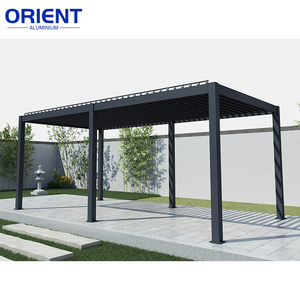 Tenda da Sole Motorizzata Moderna Contemporanea Reversibile con Motore, Cinghia Luminosa, Tetto Mobile, per Esterni, Giardino, in Alluminio, con Palo - Product Image 6