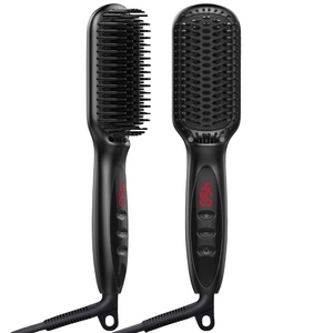 <span class=keywords><strong>Meilleure</strong></span> vente <span class=keywords><strong>Brosse</strong></span> <span class=keywords><strong>chauffante</strong></span> en céramique à ions négatifs pour lisser les cheveux et la barbe sans frisottis - Product Image 1