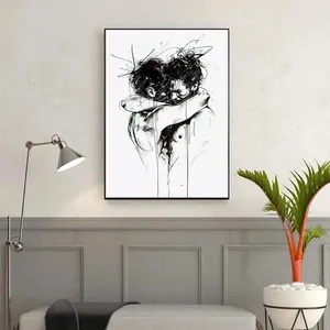 Impresión en Lienzo de Pareja Gay con Líneas Abstractas, Arte de Pared Clásico Pintado con Spray, Póster HD Vertical Rectangular para Decoración de Dormitorio, Habitación u Hogar - Product Image 1