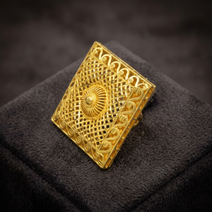 แหวนแต่งงานแบบดั้งเดิมสไตล์ดูไบ ชุบทอง 14K/18K/24K ไมครอน สำหรับขายส่ง - Product Image 2