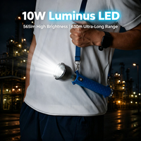 Lampe torche LED anti-explosion haute puissance 10W, 5000mAh, IP68, rechargeable, en alliage d'aluminium, pour l'exploitation minière, la plongée, la pétrochimie