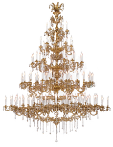 Asfour Scholer Grand Patina LED grande lampadario in vetro elegante illuminazione con interruttore di controllo luci a soffitto - Product Image 1