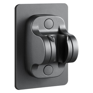 Adjustable <b>Shower</b> Head <b>Bracket</b> Wall Mount Universal Black Plastic Minimalist Design - Product Image 1