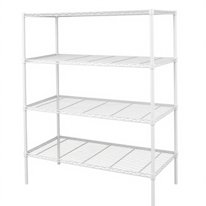 מדף מטבח מתכת מאושר על ידי <span class=keywords><strong>NSF</strong></span>, מדפים מודרניים עומדים למזווה לאחסון מזון, כלי אוכל וכלים לניקוי כלולים - Product Image 4