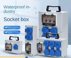 กล่องเต้ารับไฟฟ้าอุตสาหกรรมกันน้ำ สำหรับงานก่อสร้าง กล่องจ่ายไฟชั่วคราวแบบพกพา กล่องบำรุงรักษาไฟฟ้า - Product Image 2