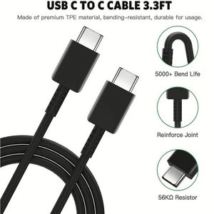 Fast <b>Charging</b> Data <b>Cable</b> for Note10/20 45W 5A Type-c to Type-c <b>Charging</b> <b>Cable</b> Fast Charger for Samsung S22+/S21/S20/S10/S8/S7 - Product Image 2