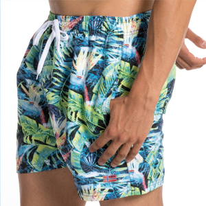 OEM/ODM özel erkek hızlı kuru yüzmek mayo sörf için cepler ile plaj şortu 1 parça yüzmek Jammer tarzı baskılı desen - Product Image 3