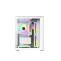 AntarcChill M-ATX Case Full View Seaview Hyperboloids Tempered Glass Side Panel Mini Computer Case 7 Fans Position