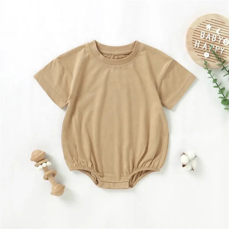 Wholesale Oversize Baby Infant Bubble Romper Organic Cotton Jersey
