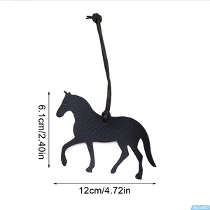 Moda PU cuero caballo bolso encantos creativo Animal mujer bolso colgante mochila colgante accesorios llaveros llavero regalos - Product Image 2