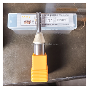 3F <span class=keywords><strong>CNC</strong></span> uçları AK47-2 serisi 3 3 flüt ahşap freze uçları 1/2 Shank Tct düz freze kesicisi 8mm Shank freze uçları seti - Product Image 3