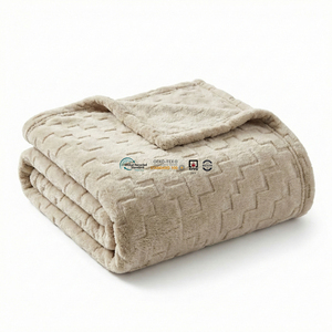 Venta al por Mayor de Mantas de Terciopelo Jacquard 3D, Suaves y Cálidas, para Motels y Cadenas de Hoteles Económicos - Product Image 1