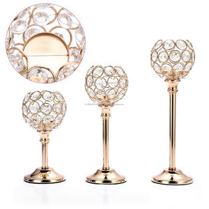 Most Selling Set of 3 Crystal Tealight Candlestick <b>Holders</b> Metal Crystal Bowl Candelabras <b>Tall</b> Crystal Votive <b>Candle</b> <b>Holders</b> - Product Image 3