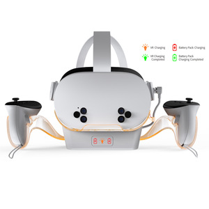 <span class=keywords><strong>Support</strong></span> de contrôleur de station d'accueil de charge avec 2 piles rechargeables pour <span class=keywords><strong>casque</strong></span> Meta Quest 3S / Quest 3 / Quest 2 VR - Product Image 1