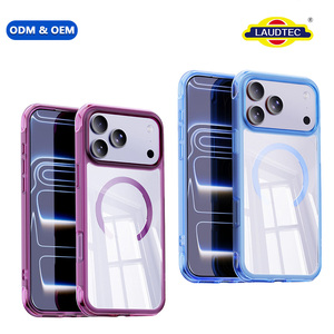 Coque de téléphone magnétique antidérapante au toucher doux pour iPhone 15 16 17 18 Pro Max, étui antichoc à airbag quatre coins, emballage personnalisé - Product Image 1