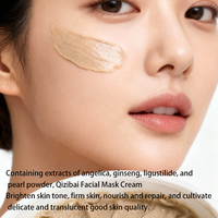 Crème Visage Lavable Qizi Bai Seven White Bio aux Herbes, Collagène et Acide Hyaluronique, Éclaircissante, Raffermissante, Hydratante et Nourrissante