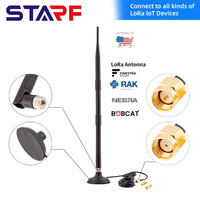 Antena de comunicación IoT omnidireccional de 868MHz 5.8dBi 50ohm con conector RPSMA y cable de extensión de goma para módulo repetidor LoRa