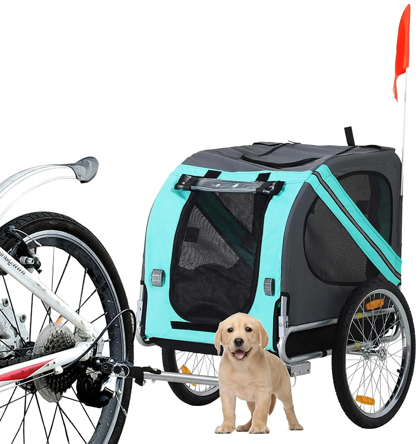 Xe Đạp Trailer Nhà Máy Trực Tiếp Bán Trailer Gấp Vật Nuôi Xe Đạp Trailer Dog Bike Carrier Khung Thép Vật Nuôi Chó Mèo Tàu Sân Bay