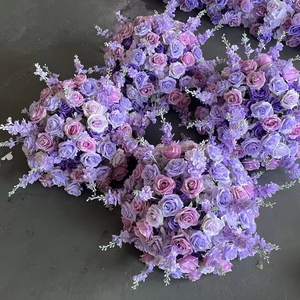 A-FB127 Green Artificial Flower Ball <b>Purple</b> Flower Balls Flower Ball Centerpieces Wedding Table <b>Decoration</b> Centerpieces - Product Image 1
