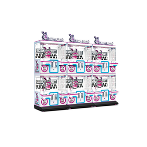 Máquina de Grúas Premium Totalmente Transparente para 4 Jugadores con Control de Joystick y Botones, Diseño Elegante y Moderno, para Atrapar Juguetes de Peluche y <span class=keywords><strong>Snacks</strong></span>, Doble Diversión - Product Image 1