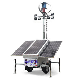 PowerNova UST-900C портативная осветительная башня прицепы энергетический прицеп ветряная турбина солнечные светодиодные световые башни - Product Image 4