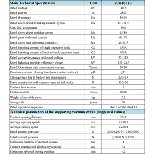 High Performance Efficient Switching Power Supply Design VI040310 Vacuum Interrupter - Product Image 2