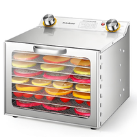 Petit séchoir domestique en acier inoxydable pour fruits et légumes, 18 plateaux, séchoir physique pour fruits et légumes secs