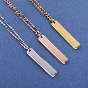 High Quality Custom Engraved Stainless Steel 3D Gold Trendy Valentines Womens Jewelry Personalized Necklace Engraving Gift - Product Image 1