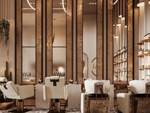 Beauty Salon Interior Design Service Custom Product Display Shelving System and Wooden Wall Shopfitting - Product Image 4