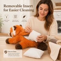 Adorable peluche panda rouge en peluche douce, jouet en peluche mignon, cadeaux d'anniversaire pour enfants et adultes