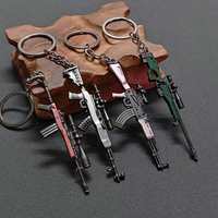 Porte-clés en alliage modèle AK47 Desert Eagle, petit pendentif de 6 cm, accessoire de dessin animé