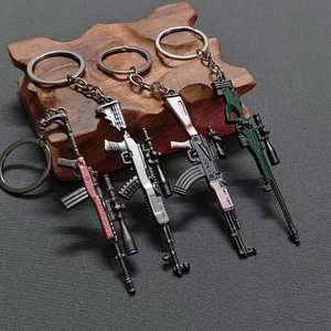 Portachiavi in lega modello pistola AK47 <span class=keywords><strong>Desert</strong></span> <span class=keywords><strong>Eagle</strong></span>, piccolo ciondolo da 6 cm, accessorio a tema cartoni animati - Product Image 2