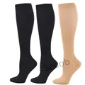 De Compression Chaussettes Varices Oedème Genou Stretch Chaussettes Outdoor Running Cyclisme Randonnée Sports Chaussettes Gym Yoga Football