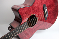 Instrument à cordes OEM personnalisé coloré très brillant 41 pouces Solid Top guitare acoustique électrique pour guitariste professionnel