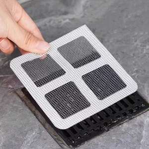 Disposable Floor Drain Stickers Square Anti <b>Clogging</b> Hair Filter Insect Proof For <b>Kitchen</b> Bathroom Toilet Easy Clean - Product Image 1