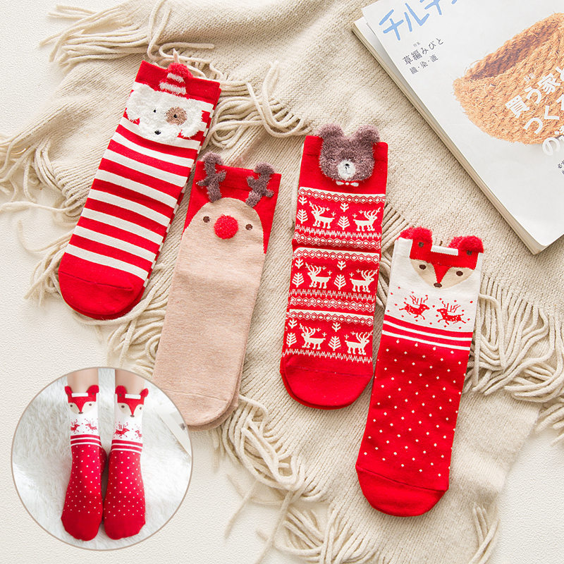 Cotton Christmas Socks Christmas Decoration For Home Christmas Ornament Xmas Gifts Navidad Natal 2022 Decor Socks New Year 2023