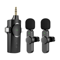 Microphone Lavalier sans Fil 3-en-1 AP031 2,4 GHz avec Réduction de Bruit, Échantillonnage 48 KHz, Autonomie de 8h/20h et Carte Son pour Vidéo