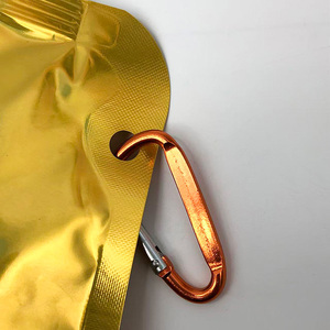 Bolsa de pie de embalaje de aluminio con superficie dorada brillante personalizada con pico con asa para jugo, bebida, Vodka - Product Image 3