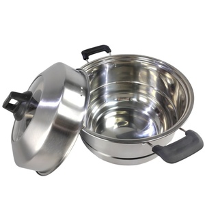 Set di Pentole Multifunzione in Acciaio Inox, Vaporiera Argento Compatibile con Gas e Induzione, 2/3 Strati per Panini al Vapore Fatti in Casa - Product Image 6