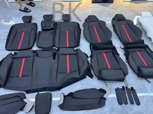Fundas de Cuero Personalizadas para Asientos Deportivos de Carreras para <span class=keywords><strong>Audi</strong></span> A3 S3 RS3 A4 S4 RS4 Avant Allroad <span class=keywords><strong>Sportback</strong></span> 8P 8V 8Y B6 B7 B8 B9 - Product Image 3