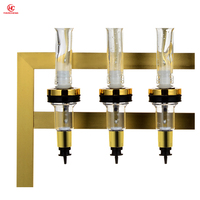 Dispensador de Perfume Multi-Botella de Color Dorado, 9 Botellas, Fragancia de Lujo de 200ml, 375ml, 500ml, 750ml para Bodas/Fiestas