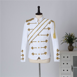 Lentejuelas Ropa de actuación Nuevos hombres Banquete Invitado Banda Rocker Cuello de pie Borla <span class=keywords><strong>Traje</strong></span> <span class=keywords><strong>Chaqueta</strong></span> Sehe Moda - Product Image 1