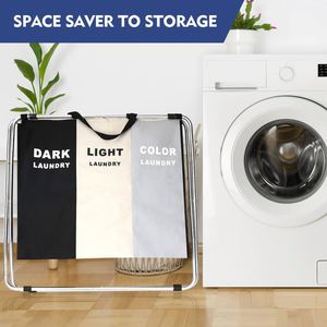 240L Laundry Hamper 240L 16 X 30 X 35 Inch Heavy Duty Laundry Cart Laundry <b>Basket</b> <b>Storage</b> Containers - Product Image 3